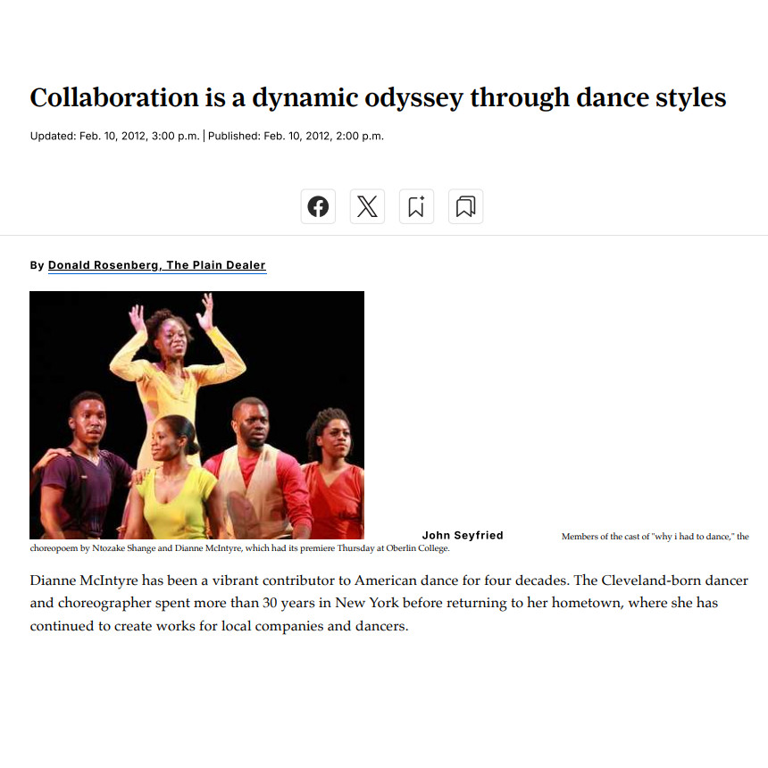 Cleveland.com Collaboration through dance styles