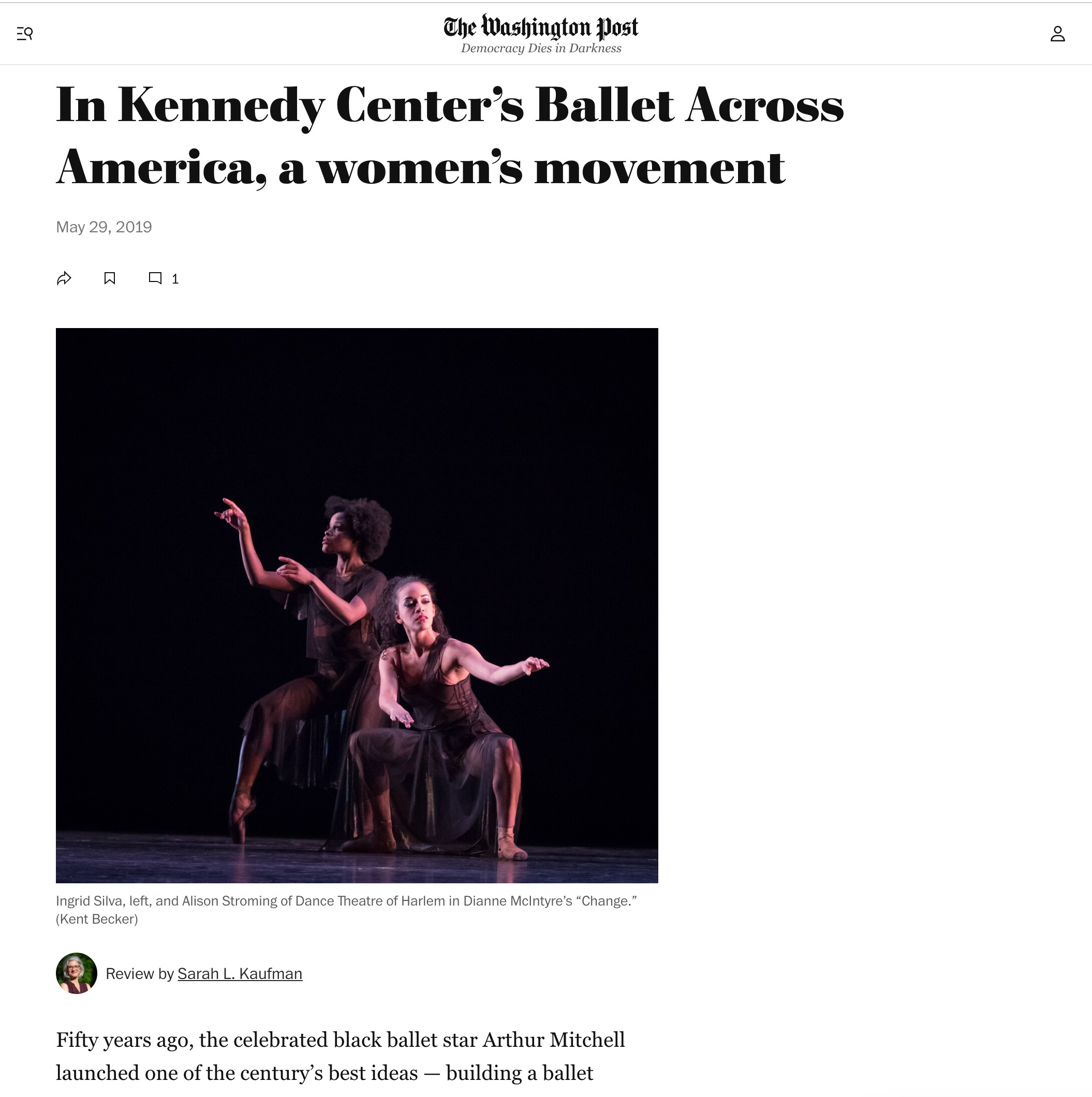 In Kennedy Center's Ballet