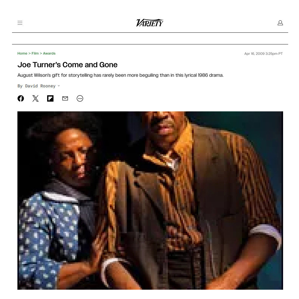 Variety image of Joe Turner's Come and Gone